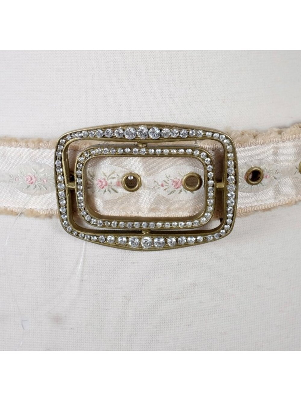Ralph Lauren Collection sz S Belt Spring 2003 western floral print rhinestone